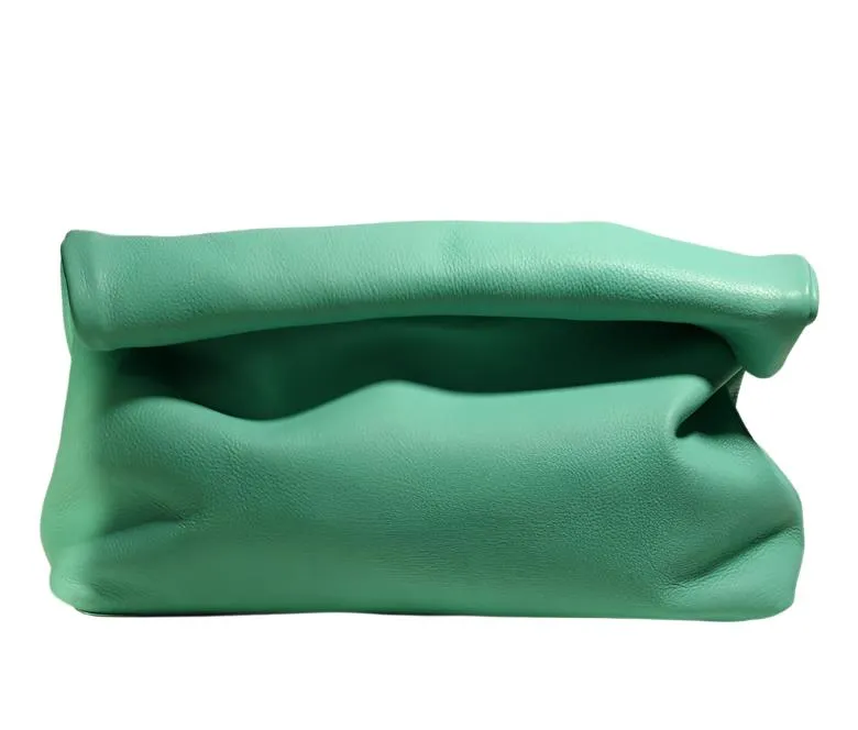 Leather Folding Envelope Clutch
