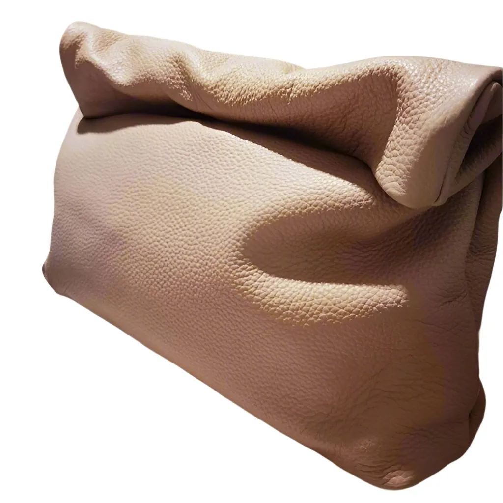 Leather Folding Envelope Clutch