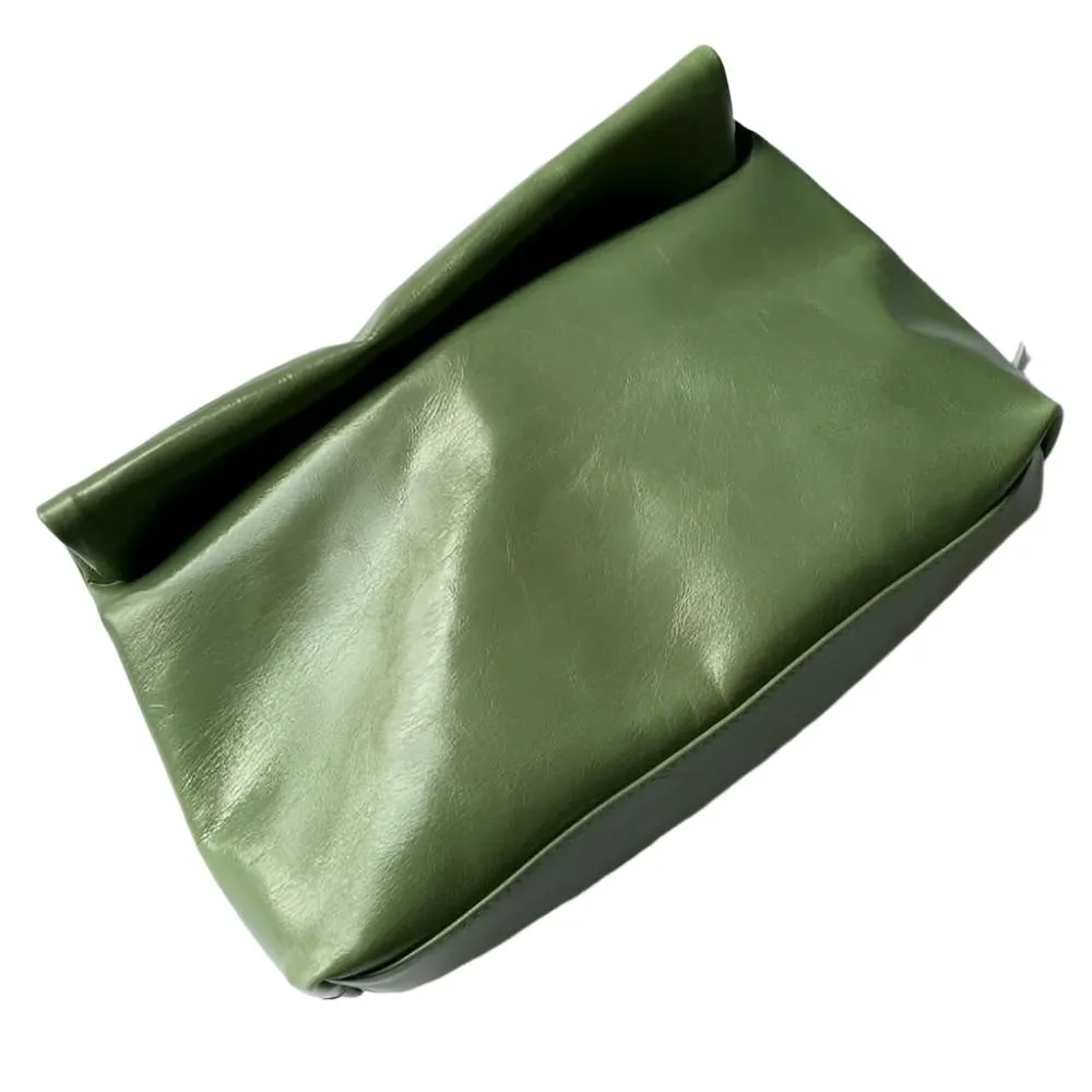 Leather Folding Envelope Clutch