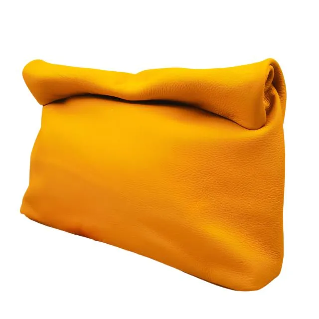 Leather Folding Envelope Clutch