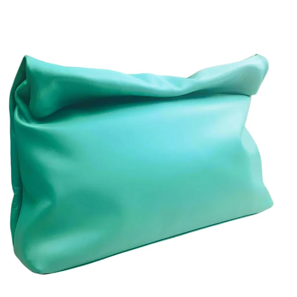 Leather Folding Envelope Clutch