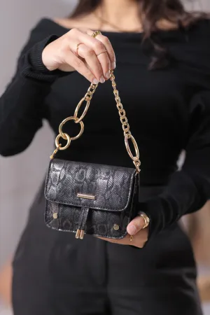 Leopard Glam Bag - Black