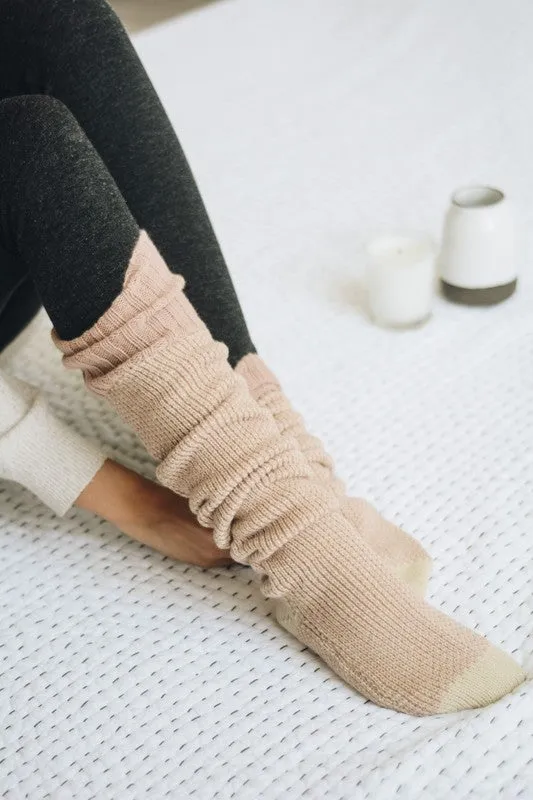 Leto Accessories Knitted Lounge Socks