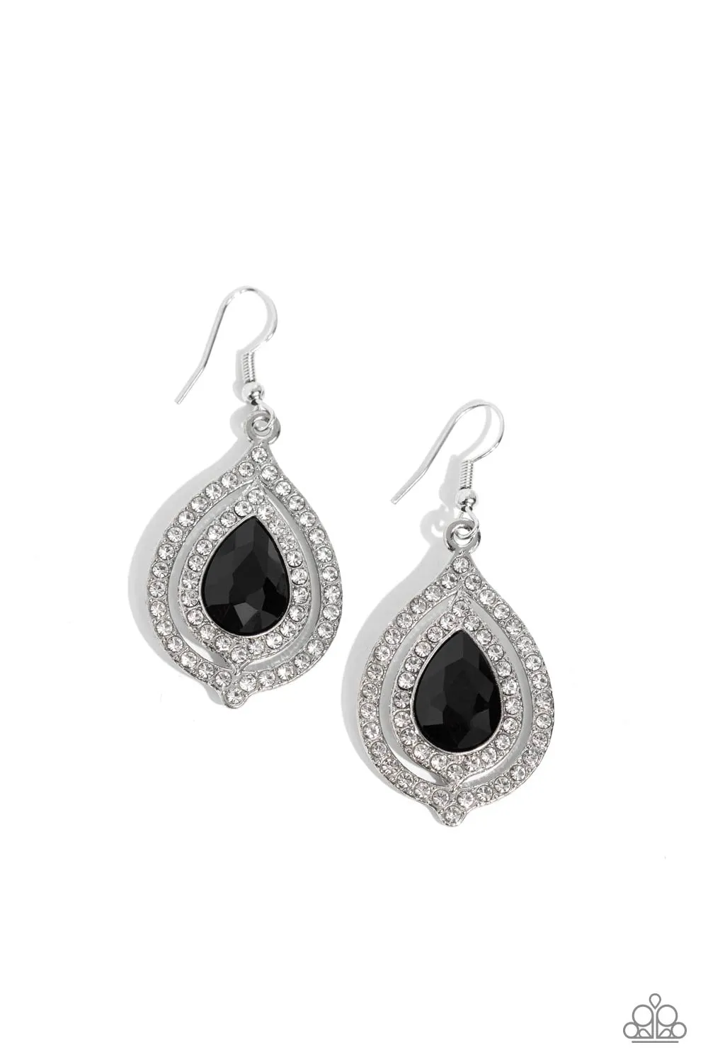 Lets GLOW, Girls! - Black Earrings - Paparazzi Accessories