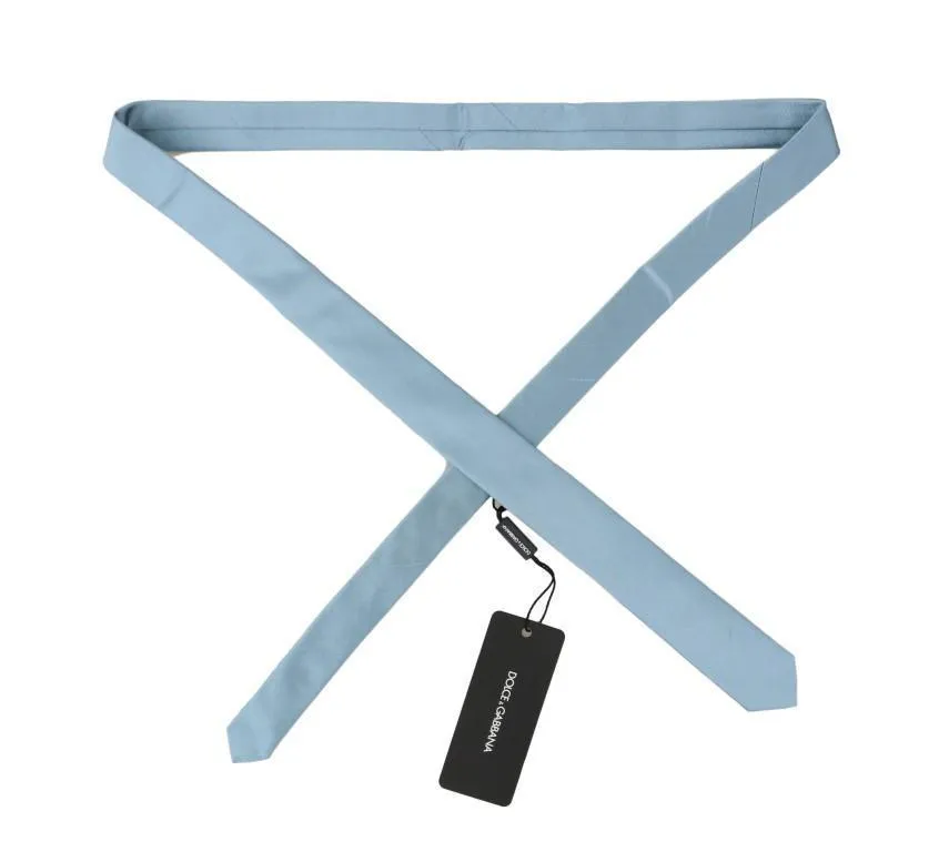 Light Blue Silk Slim Tie
