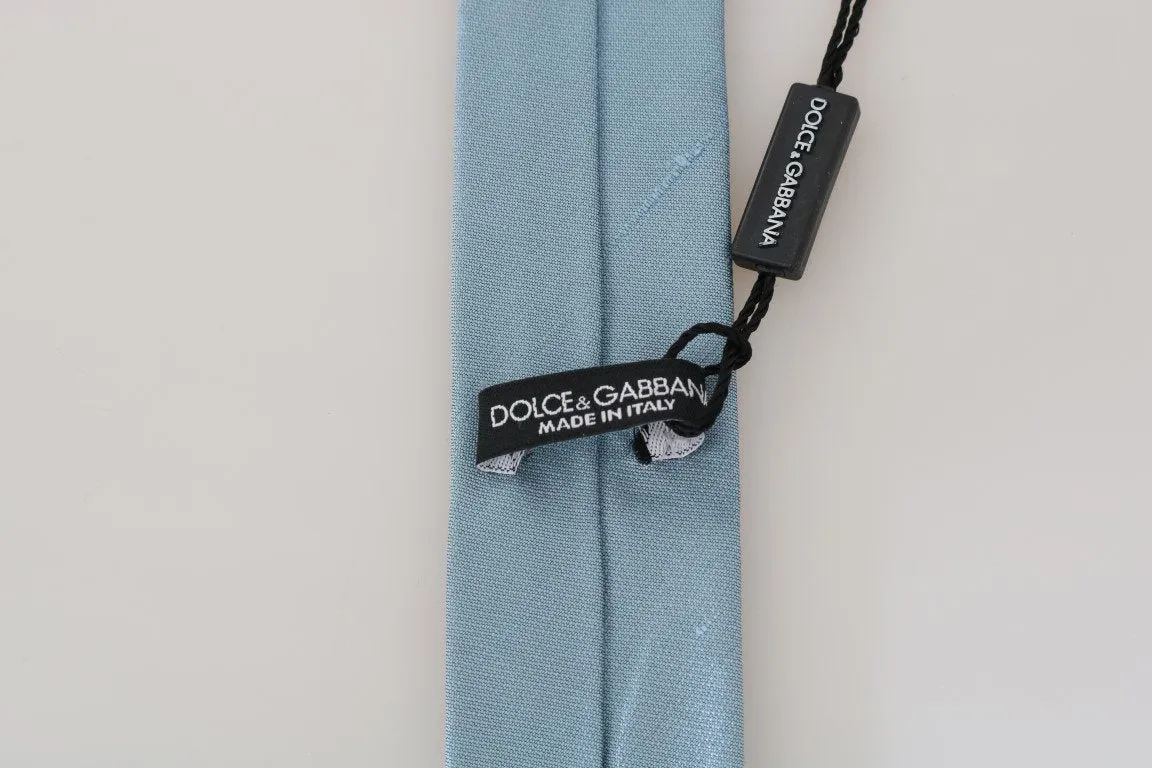 Light Blue Silk Slim Tie