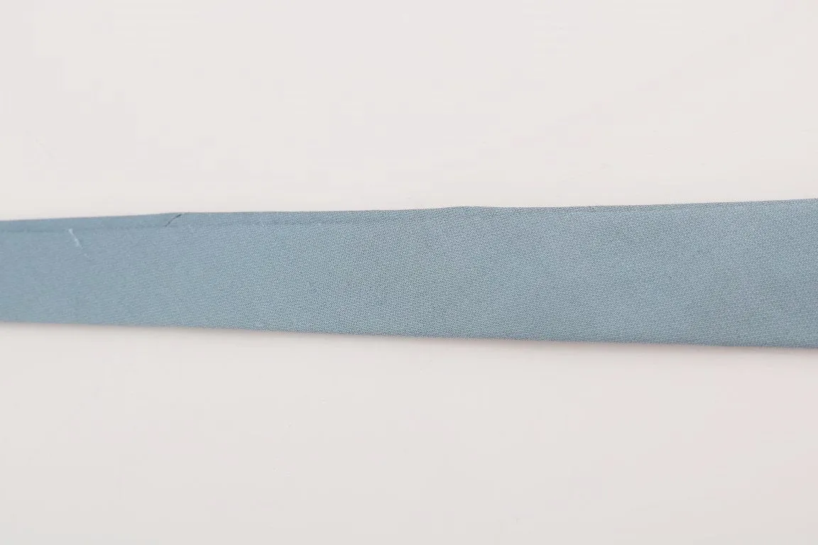 Light Blue Solid Silk Tie