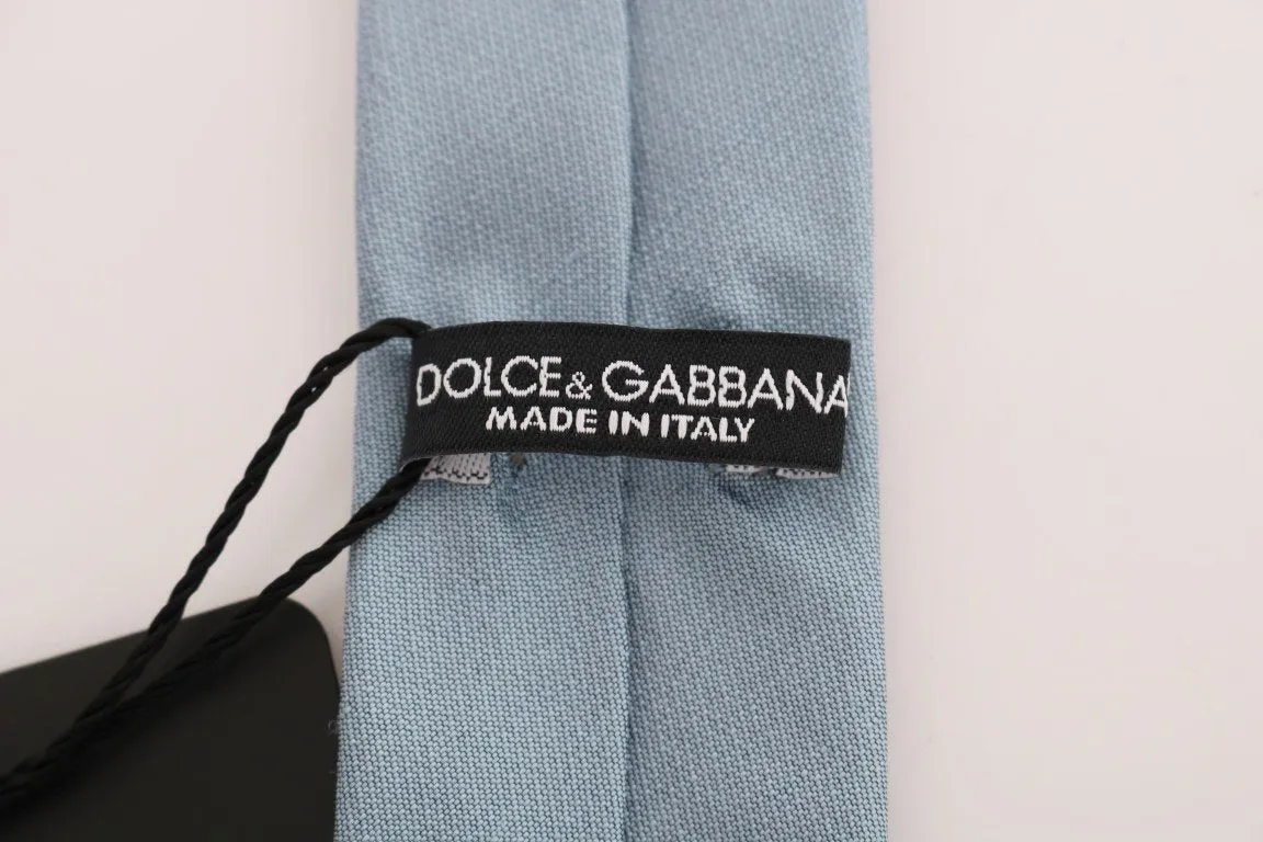 Light Blue Solid Silk Tie