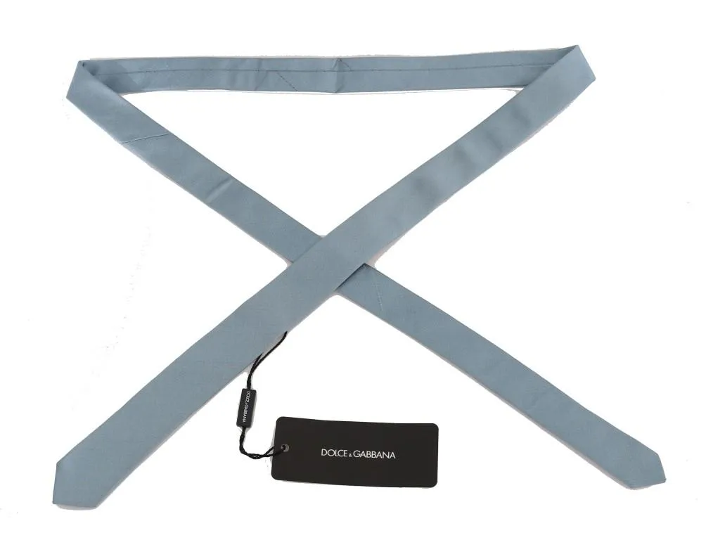 Light Blue Solid Silk Tie