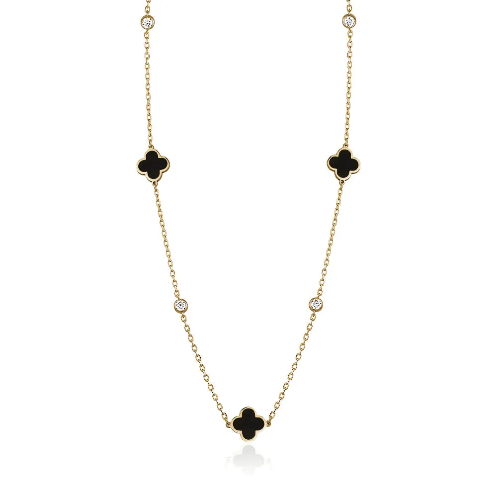 LimLim Accessories - Clover Enamel Necklace