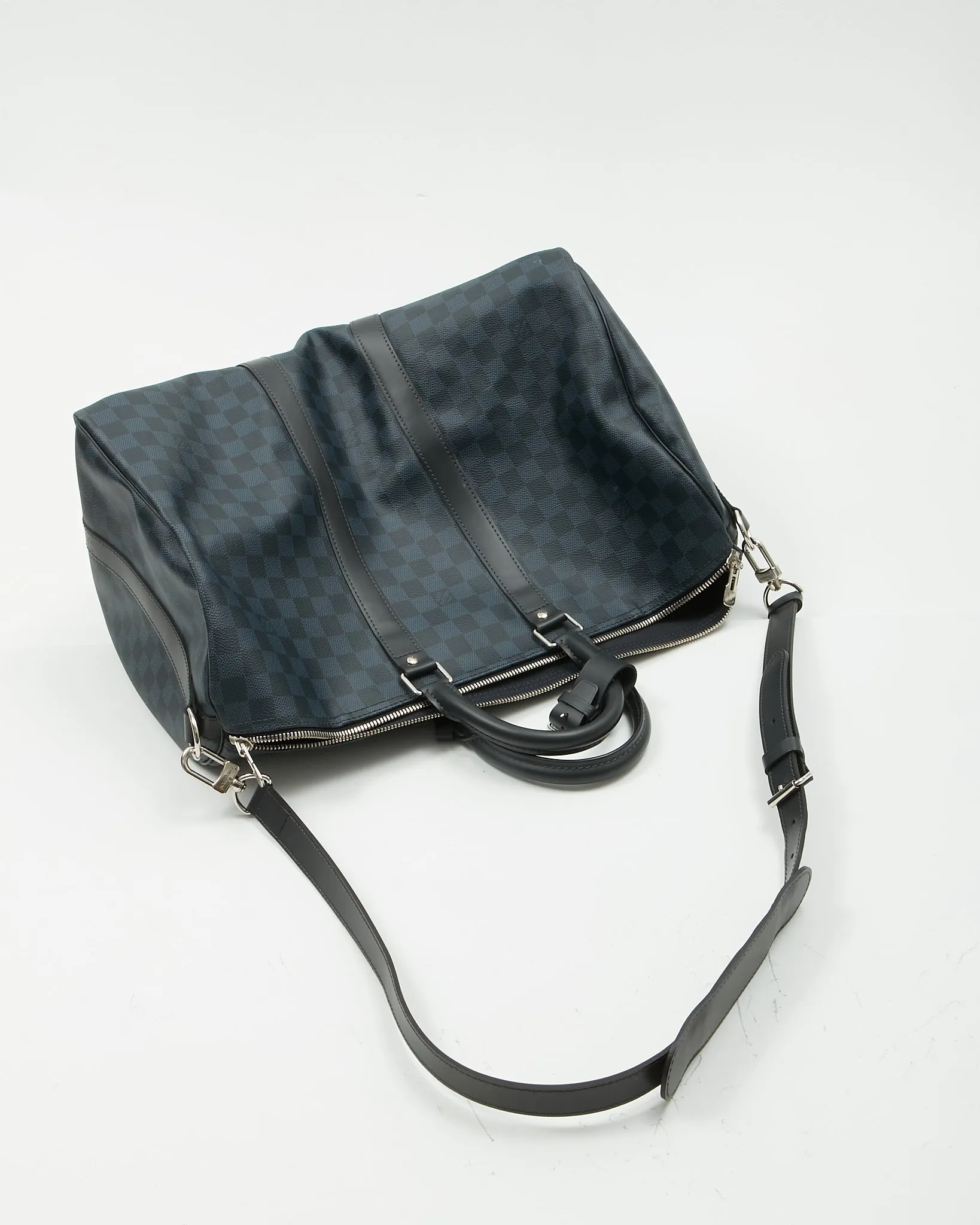 Louis Vuitton Damier Cobalt Canvas Keepall 45 Bandouliere Bag
