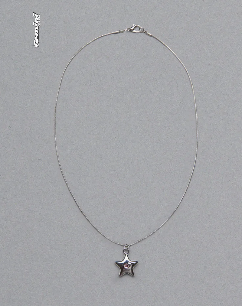 Luna Necklace Pink Star