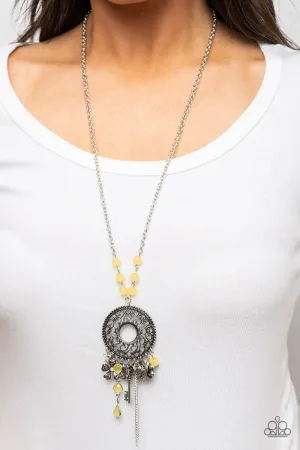 Making Memories - Yellow Necklace - Paparazzi Accessories
