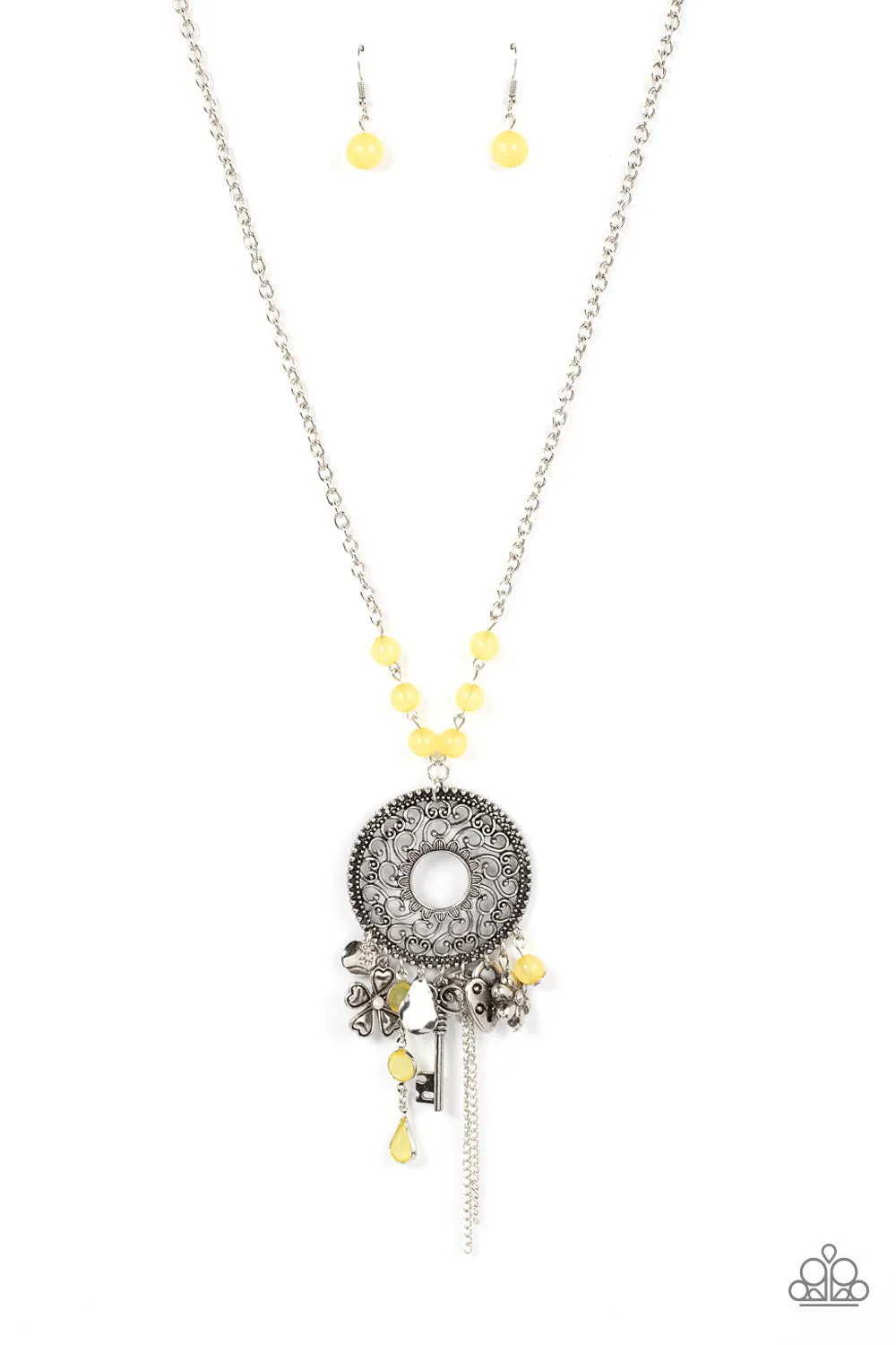 Making Memories - Yellow Necklace - Paparazzi Accessories