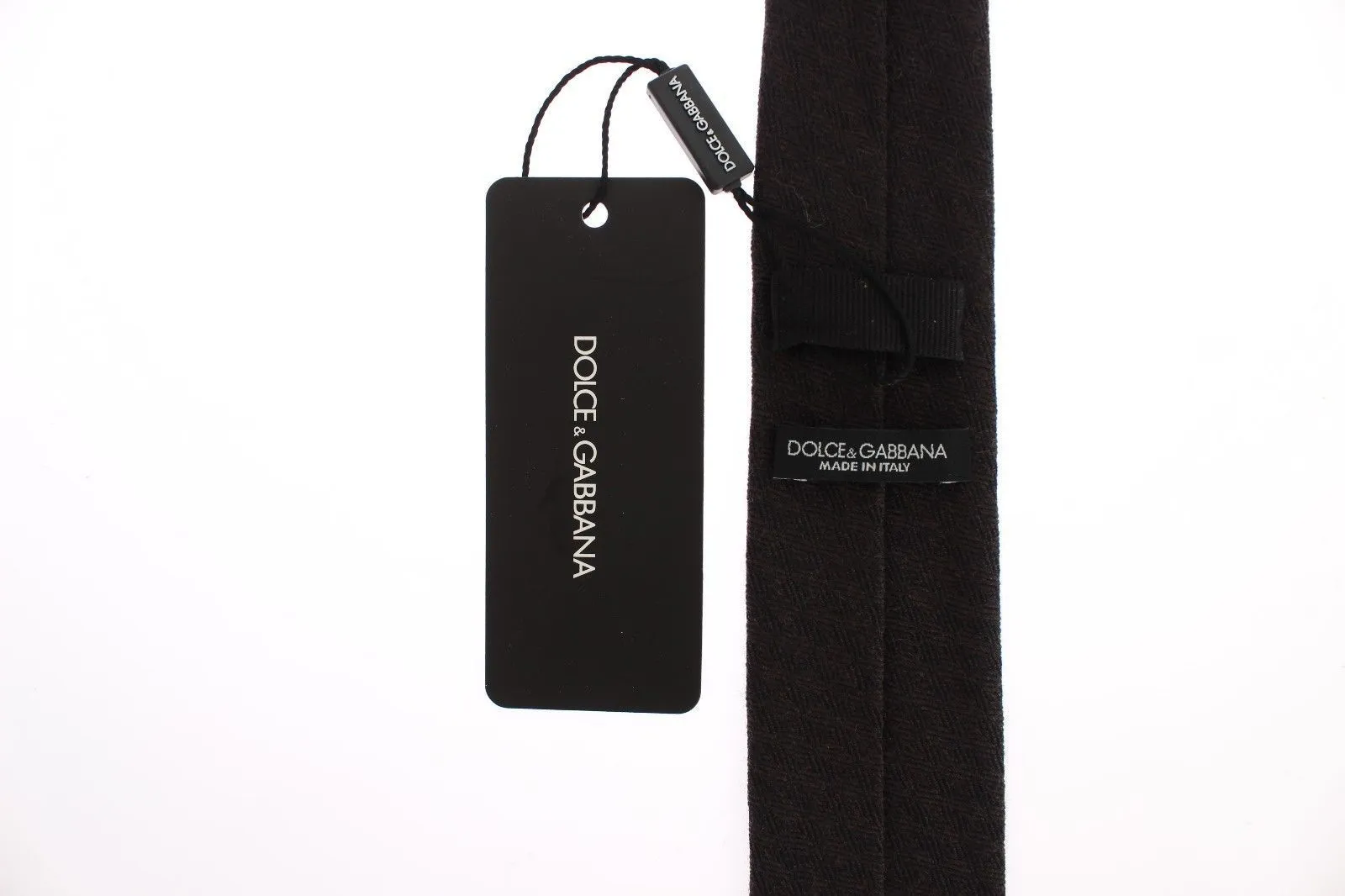 Men Brown Wool Skinny Neck Tie