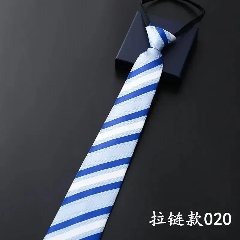 Men's Business Dress Zipper Neck Tie | Elegant Gentleman Shirt Tie