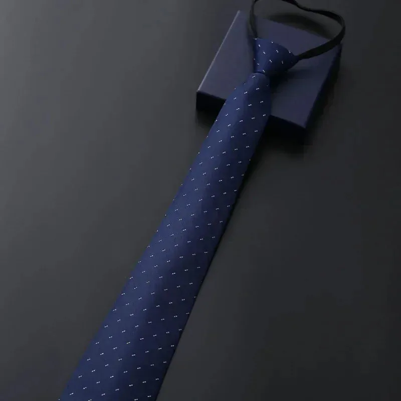 Men's Business Dress Zipper Neck Tie | Elegant Gentleman Shirt Tie