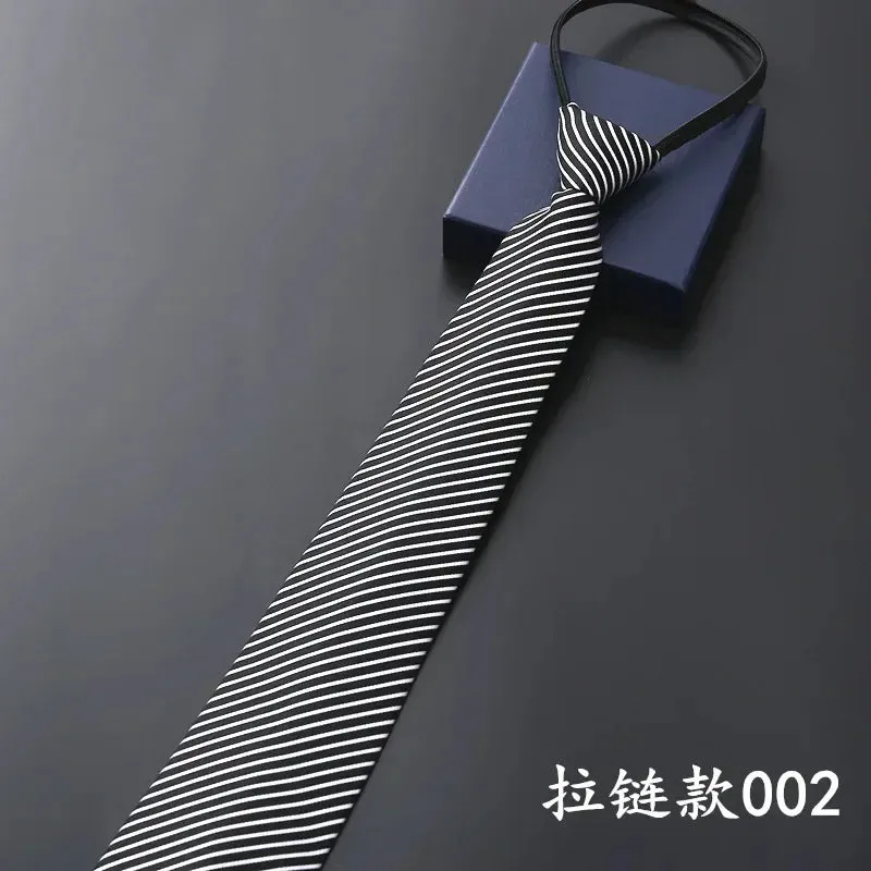 Men's Business Dress Zipper Neck Tie | Elegant Gentleman Shirt Tie