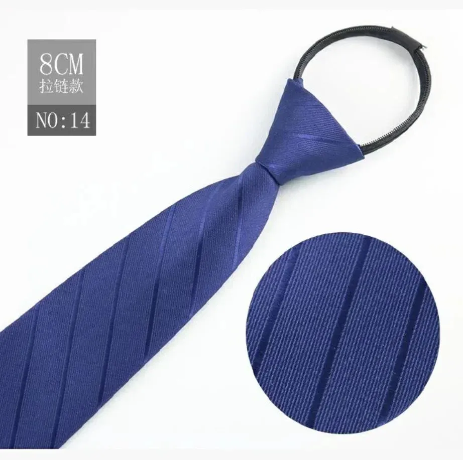 Men's Business Dress Zipper Neck Tie | Elegant Gentleman Shirt Tie