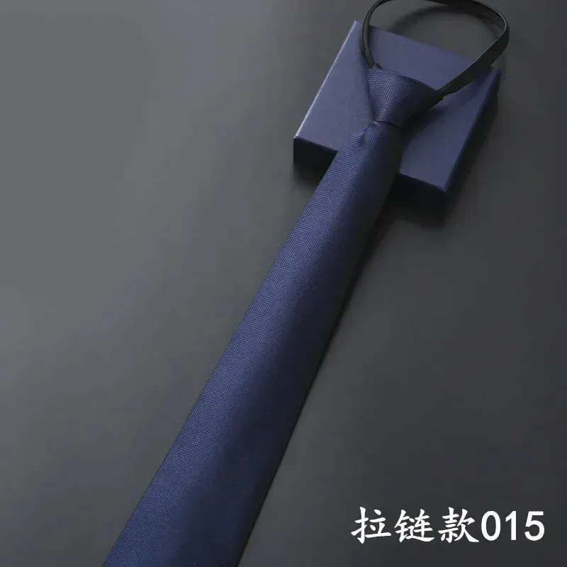 Men's Business Dress Zipper Neck Tie | Elegant Gentleman Shirt Tie