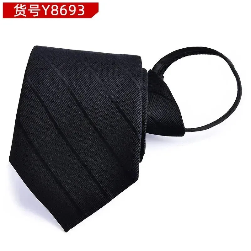 Men's Business Dress Zipper Neck Tie | Elegant Gentleman Shirt Tie