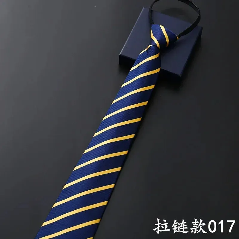 Men's Business Dress Zipper Neck Tie | Elegant Gentleman Shirt Tie