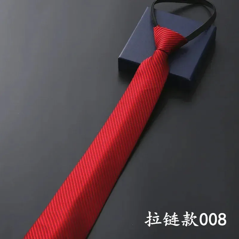 Men's Business Dress Zipper Neck Tie | Elegant Gentleman Shirt Tie