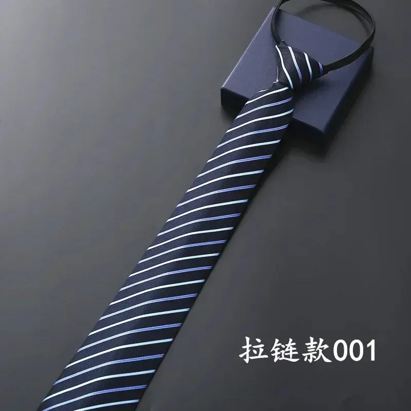 Men's Business Dress Zipper Neck Tie | Elegant Gentleman Shirt Tie