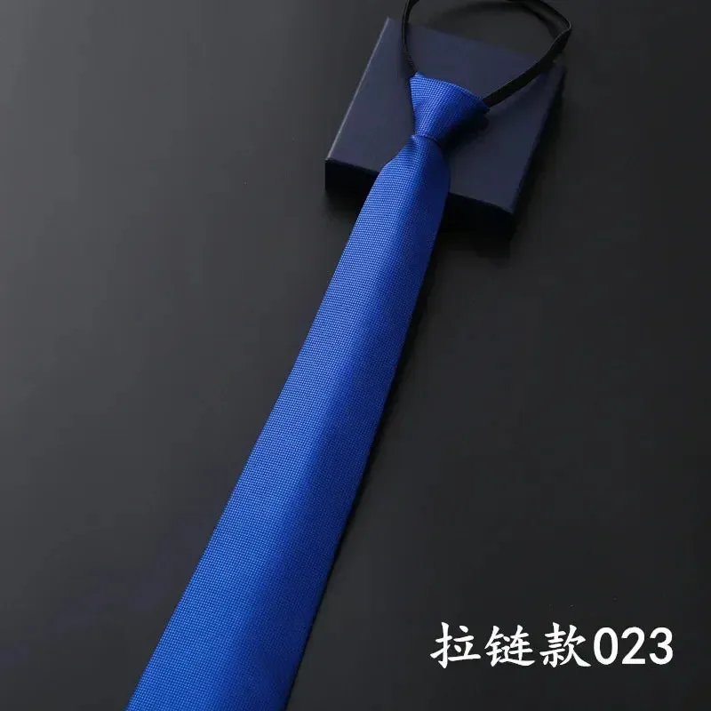 Men's Business Dress Zipper Neck Tie | Elegant Gentleman Shirt Tie