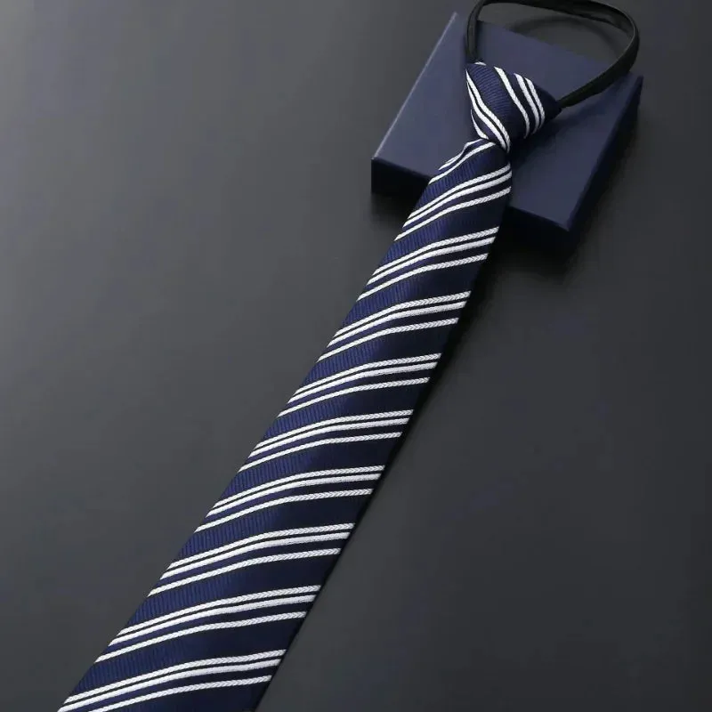 Men's Business Dress Zipper Neck Tie | Elegant Gentleman Shirt Tie