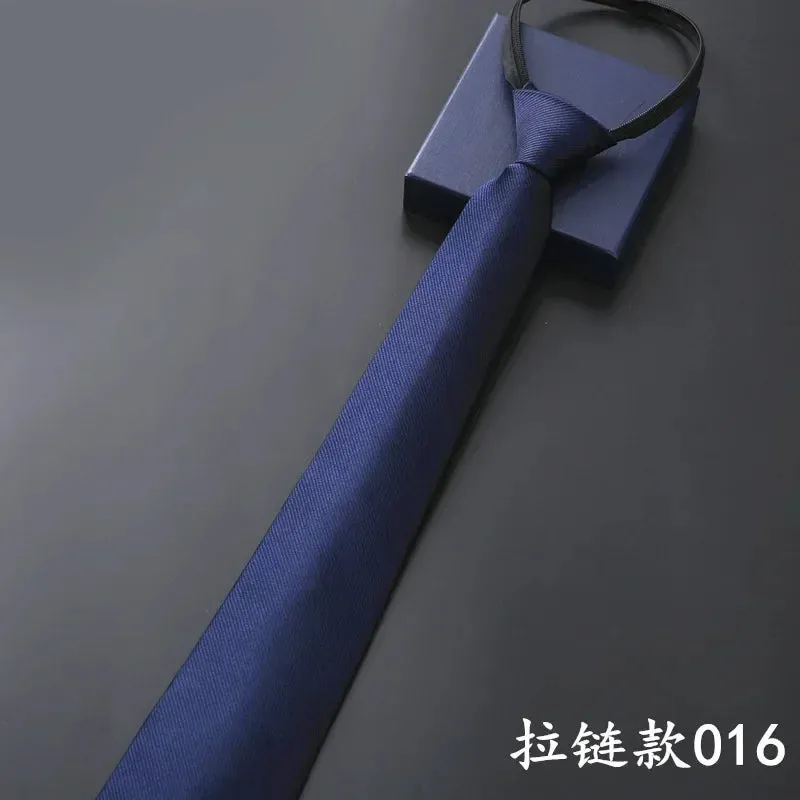 Men's Business Dress Zipper Neck Tie | Elegant Gentleman Shirt Tie