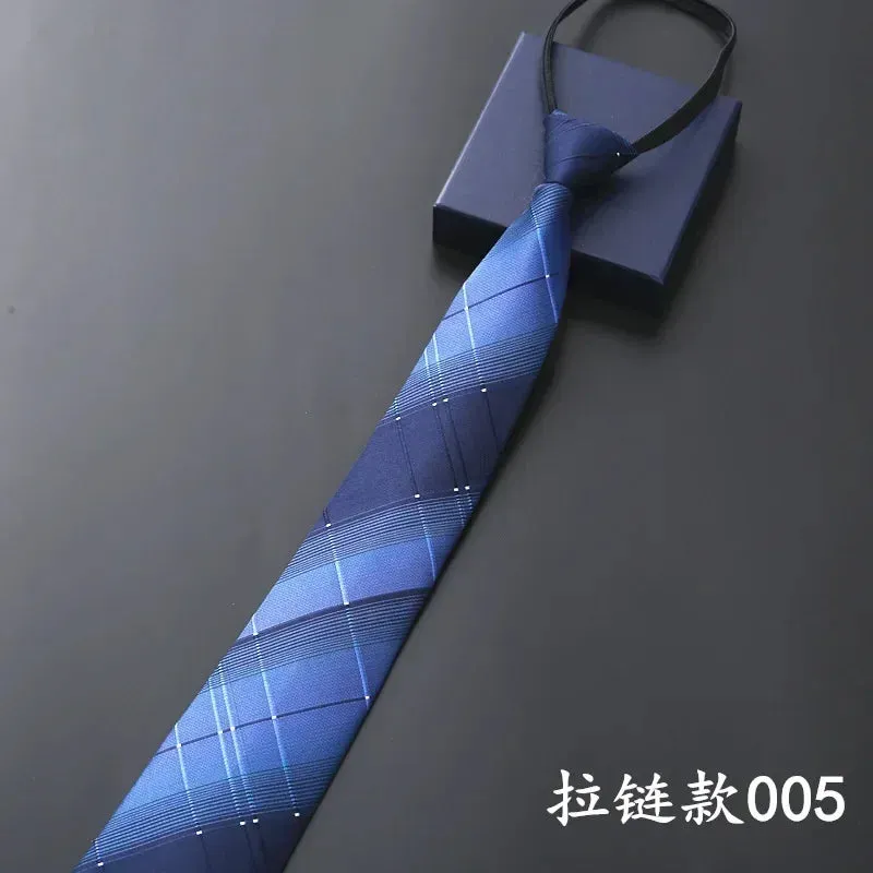 Men's Business Dress Zipper Neck Tie | Elegant Gentleman Shirt Tie