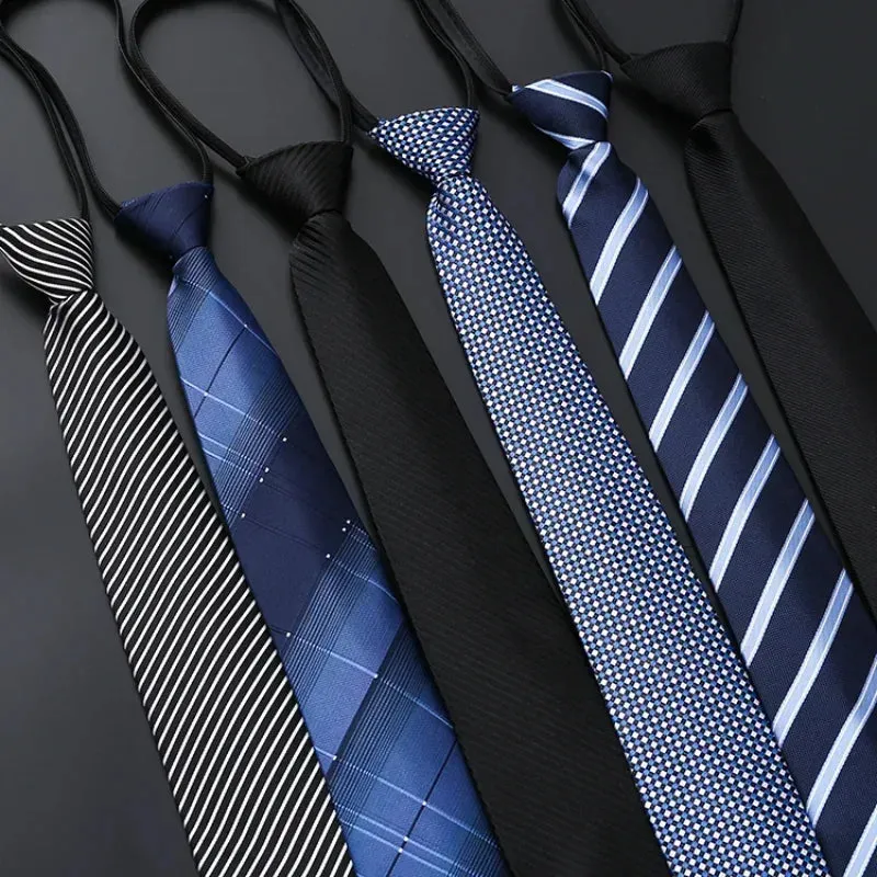 Men's Business Dress Zipper Neck Tie | Elegant Gentleman Shirt Tie