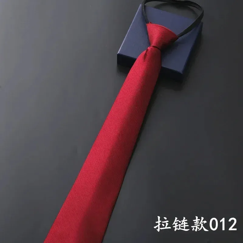 Men's Business Dress Zipper Neck Tie | Elegant Gentleman Shirt Tie