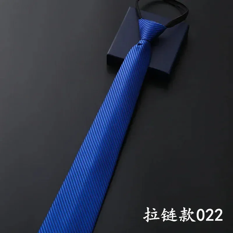 Men's Business Dress Zipper Neck Tie | Elegant Gentleman Shirt Tie