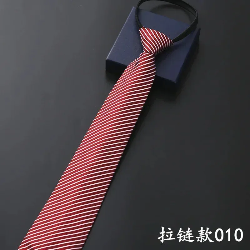 Men's Business Dress Zipper Neck Tie | Elegant Gentleman Shirt Tie