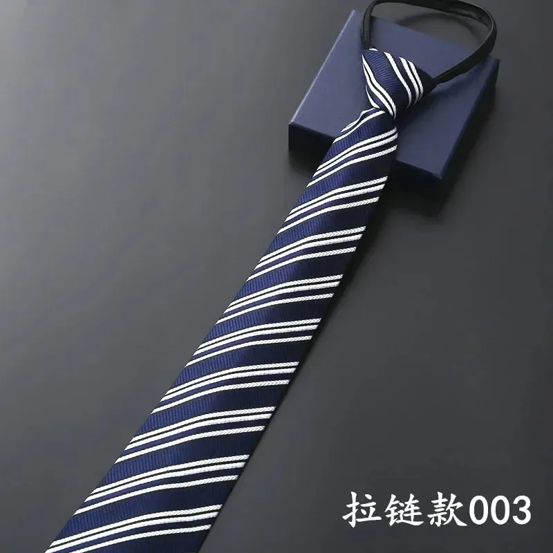 Men's Business Dress Zipper Neck Tie | Elegant Gentleman Shirt Tie