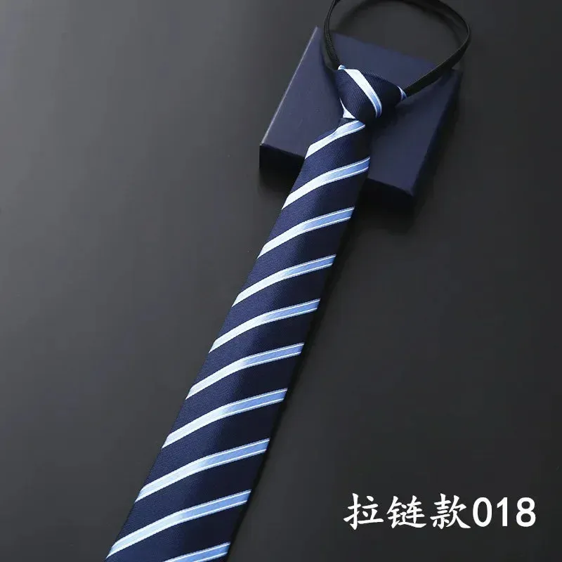 Men's Business Dress Zipper Neck Tie | Elegant Gentleman Shirt Tie