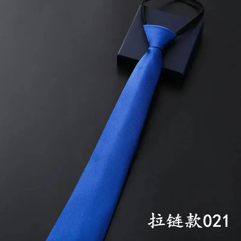Men's Business Dress Zipper Neck Tie | Elegant Gentleman Shirt Tie