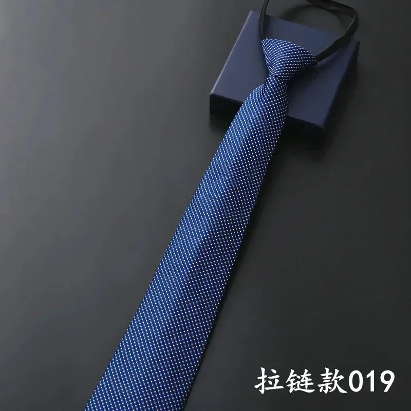 Men's Business Dress Zipper Neck Tie | Elegant Gentleman Shirt Tie