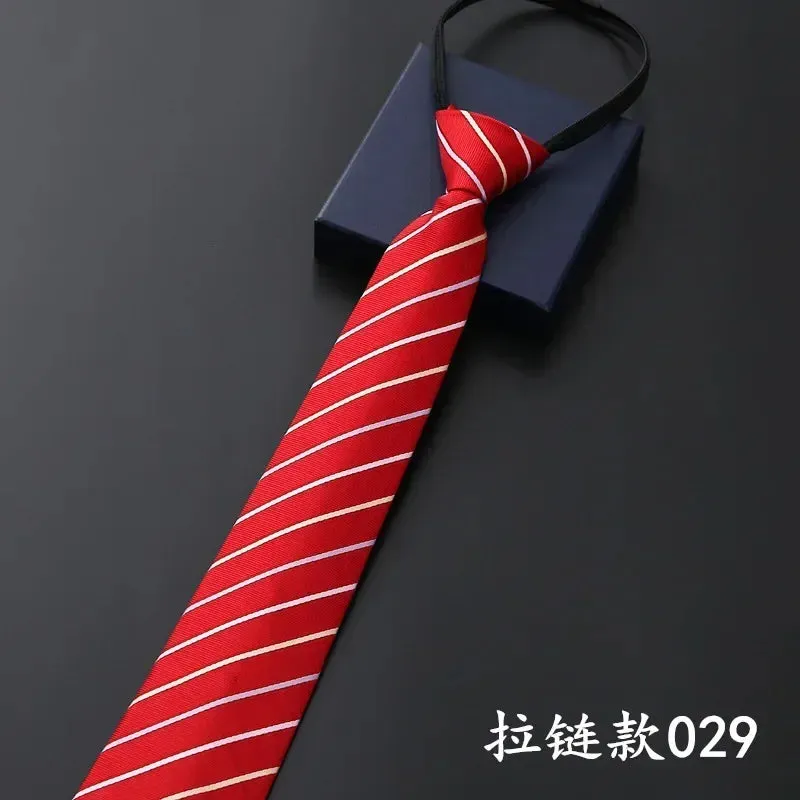 Men's Business Dress Zipper Neck Tie | Elegant Gentleman Shirt Tie