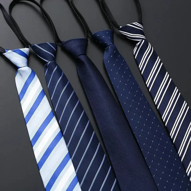 Men's Business Dress Zipper Neck Tie | Elegant Gentleman Shirt Tie