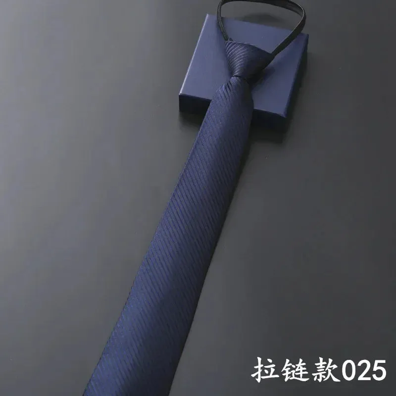 Men's Business Dress Zipper Neck Tie | Elegant Gentleman Shirt Tie