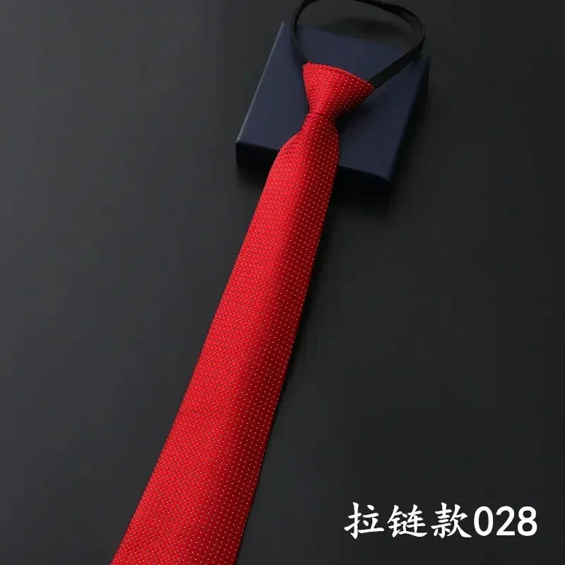 Men's Business Dress Zipper Neck Tie | Elegant Gentleman Shirt Tie