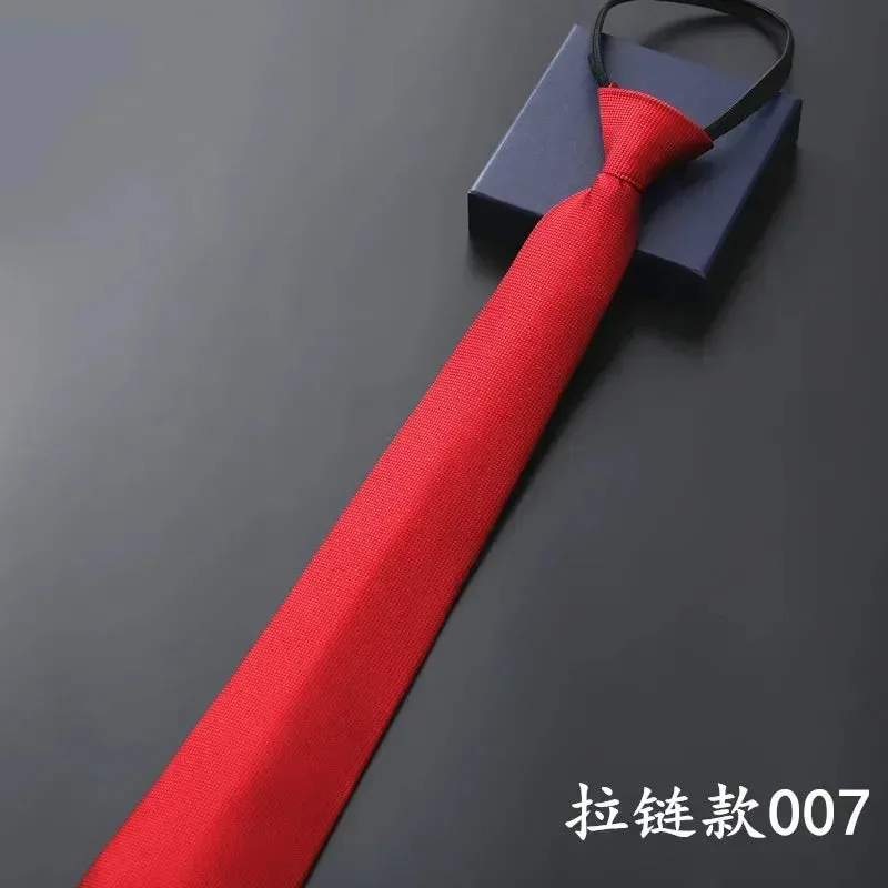 Men's Business Dress Zipper Neck Tie | Elegant Gentleman Shirt Tie