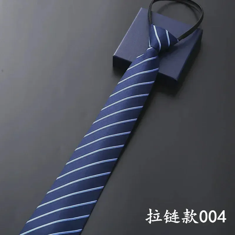 Men's Business Dress Zipper Neck Tie | Elegant Gentleman Shirt Tie