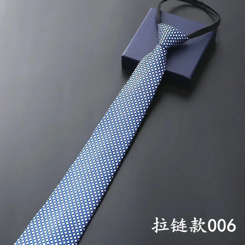 Men's Business Dress Zipper Neck Tie | Elegant Gentleman Shirt Tie