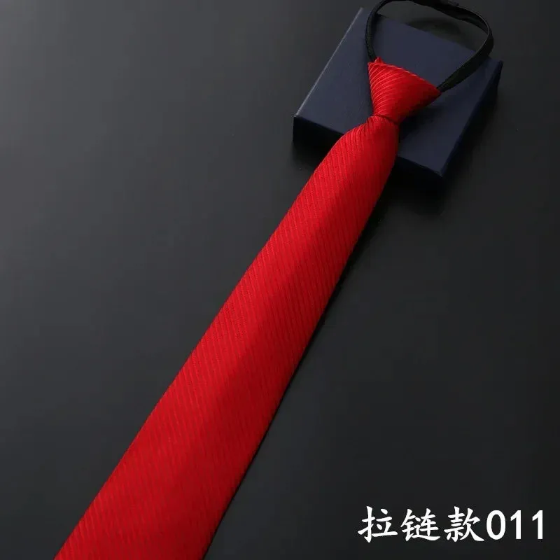 Men's Business Dress Zipper Neck Tie | Elegant Gentleman Shirt Tie