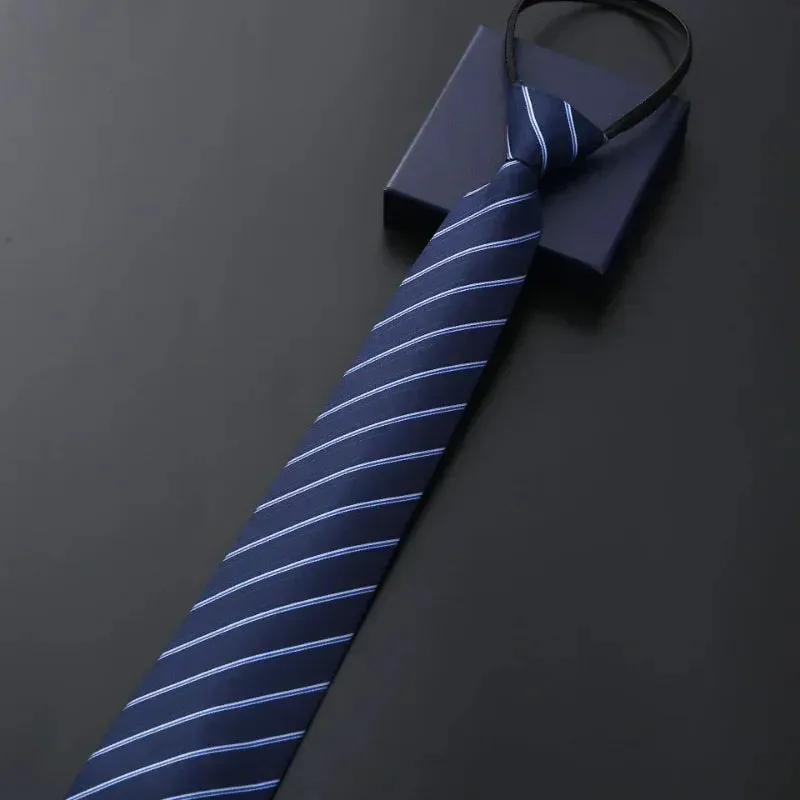 Men's Business Dress Zipper Neck Tie | Elegant Gentleman Shirt Tie