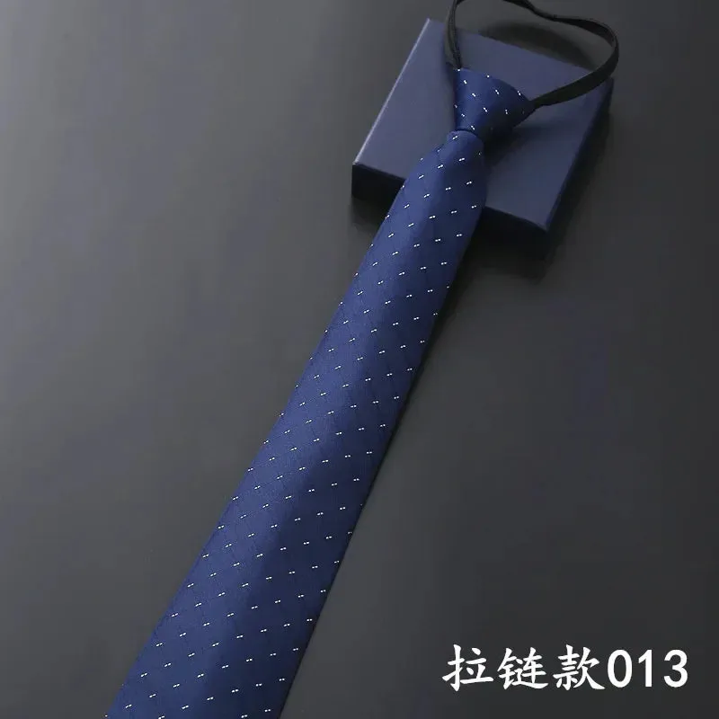 Men's Business Dress Zipper Neck Tie | Elegant Gentleman Shirt Tie